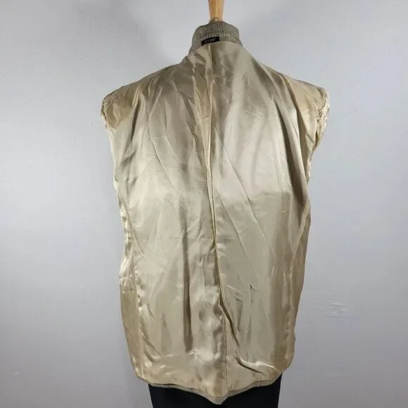 Robert Stock Men's Sport Coat Blazer Two Button Beige Silk Size about‎ 50R